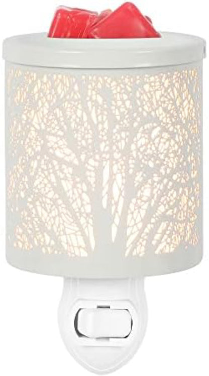 Chauffe cire mural blanc ''Arbre blanc''